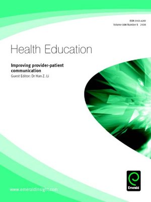 cover image of Health Education, Volume 108, Issue 5